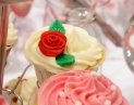 Candy Bar: Cupcakes mit Fondant Rosen