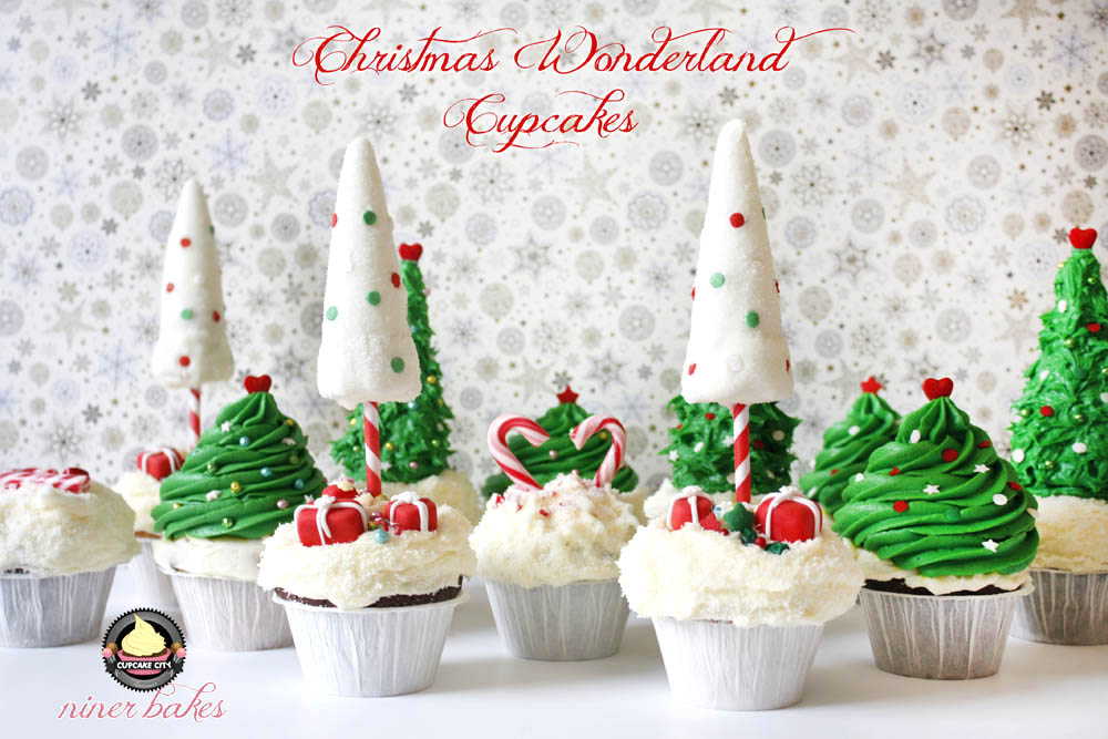 Christmas Winter Wonderland treats: Cupcakes / Weihnachts Winter Wunderland Cupcakes